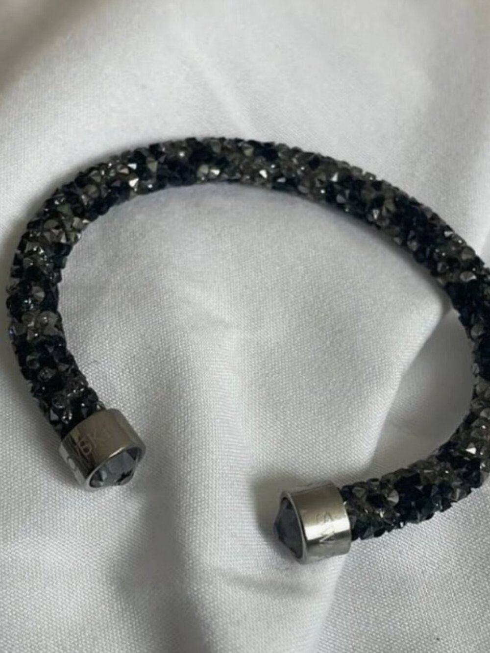 Swarovski Swarovski 5250073 Women's Crystaldust Black Crystal Cuff Bangle - Picture 10 of 10